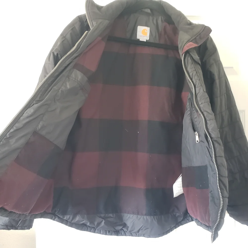 Carhartt Jacket Womens Amoret Black Puffer Coat Quilted #45 - Picture 4 of 12